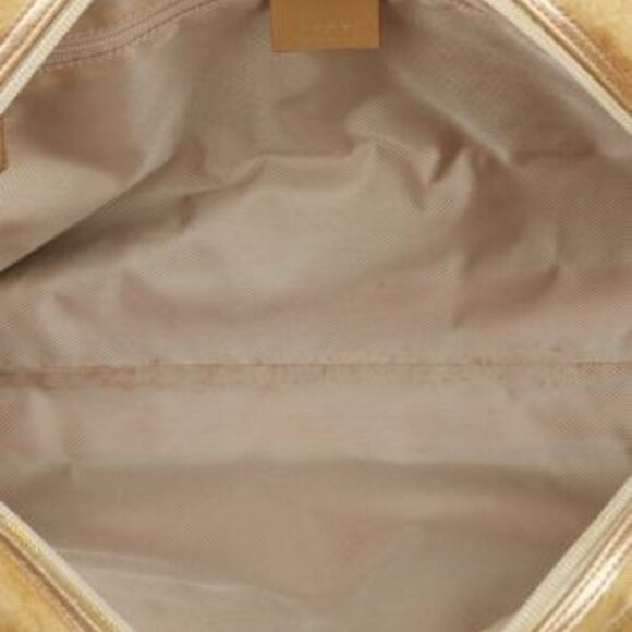 SALE! Vintage Gucci Princy GG Logo Gold Bowler Boston Bag Satchel Canvas Leather - Picture 4 of 16